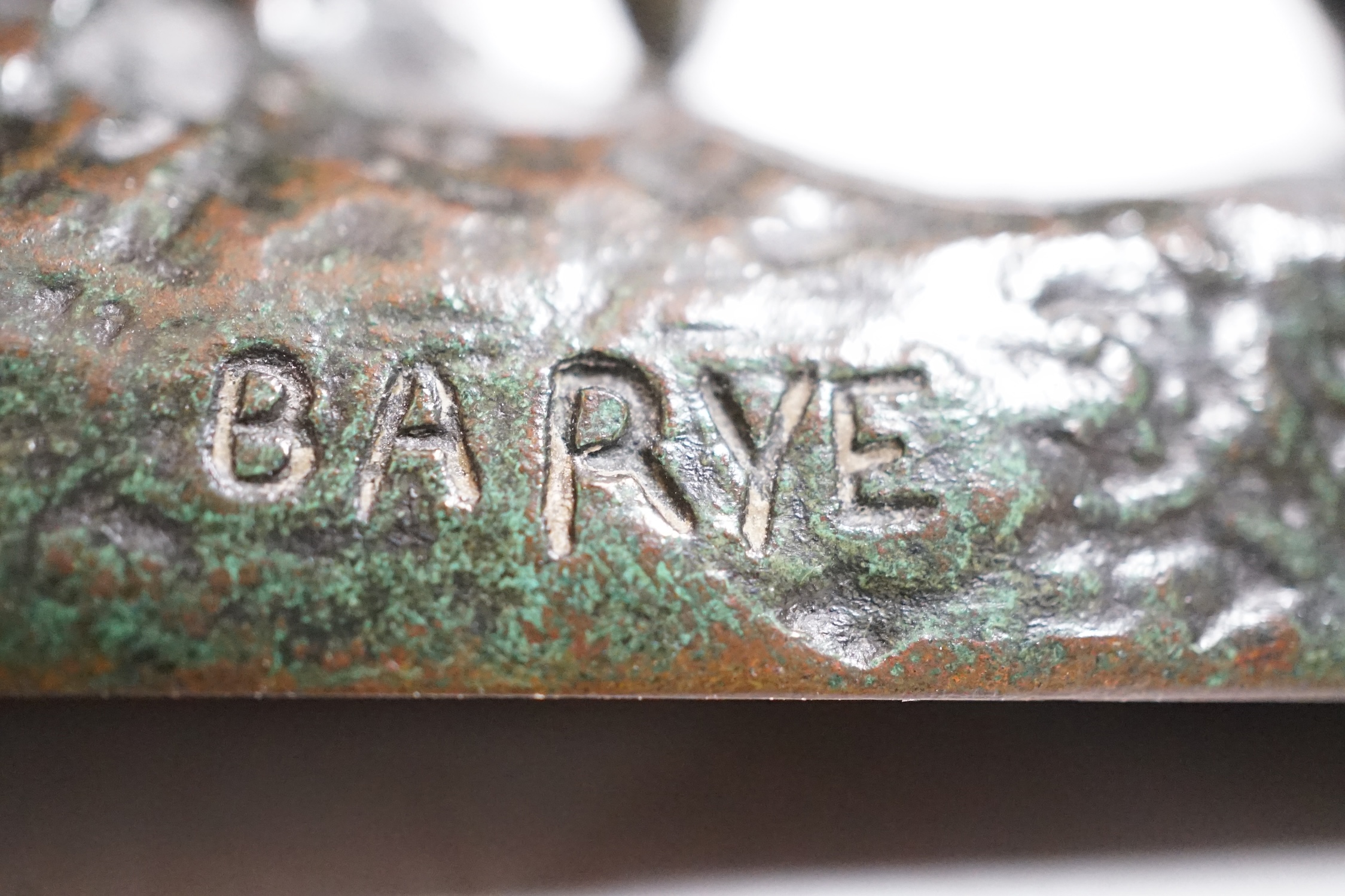 Antoine Louis Barye (French, 1795-1875), bronze study of a running elephant, 10.5cm wide. Condition - good